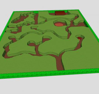 园艺篱笆迷宫花园SU模型下载_sketchup草图大师SKP模型
