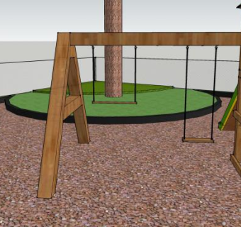 儿童园艺公园和游玩设备SU模型下载_sketchup草图大师SKP模型
