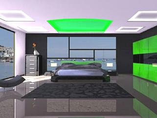 现代卧室室内房间SU模型下载_sketchup草图大师SKP模型