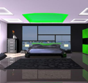 现代卧室室内房间SU模型下载_sketchup草图大师SKP模型