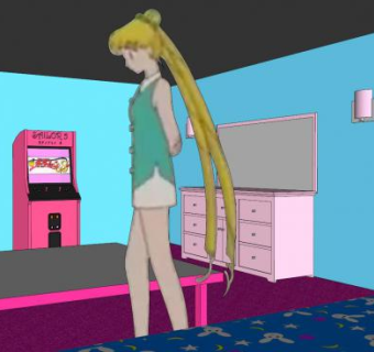 卧室房间月亮王国一号SU模型下载_sketchup草图大师SKP模型