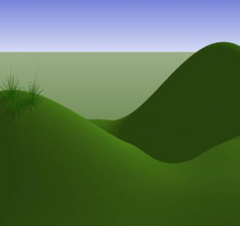 小山丘草坪SU模型下载_sketchup草图大师SKP模型