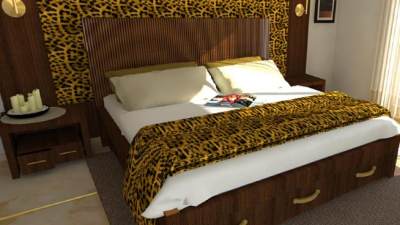 简欧豪华卧室装修SU模型下载_sketchup草图大师SKP模型