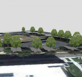 城市春叶景观美化SU模型下载_sketchup草图大师SKP模型