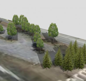 埃文斯维尔博物馆园艺景观SU模型下载_sketchup草图大师SKP模型