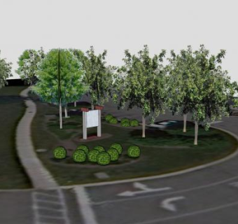 路边绿色景观SU模型下载_sketchup草图大师SKP模型