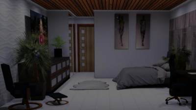 酒店单人间卧室装修SU模型下载_sketchup草图大师SKP模型