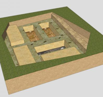 古代古墓考古遗址SU模型下载_sketchup草图大师SKP模型