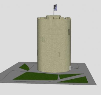 古建筑塔楼SU模型下载_sketchup草图大师SKP模型