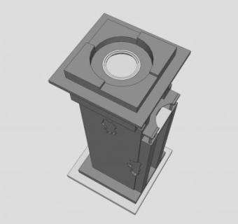 仿古的破旧塔楼建筑SU模型下载_sketchup草图大师SKP模型