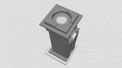 仿古的破旧塔楼建筑SU模型下载_sketchup草图大师SKP模型