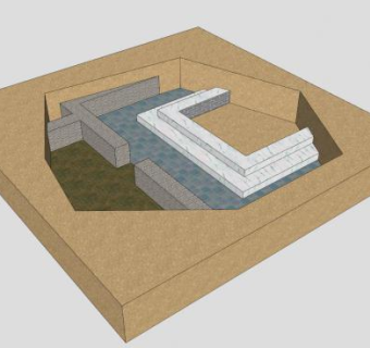 挖掘的考古遗址SU模型下载_sketchup草图大师SKP模型