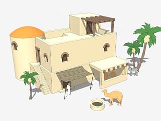 以色列老式住宅SU模型下载_sketchup草图大师SKP模型