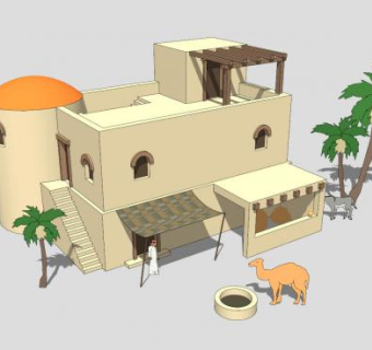 以色列老式住宅SU模型下载_sketchup草图大师SKP模型