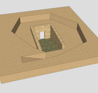 考古遗址入口建筑SU模型下载_sketchup草图大师SKP模型