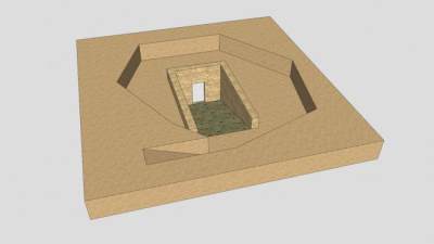 考古遗址入口建筑SU模型下载_sketchup草图大师SKP模型