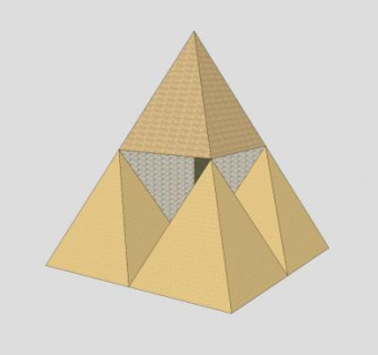 简易金字塔建筑SU模型下载_sketchup草图大师SKP模型