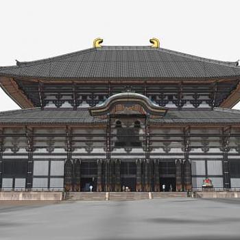 日本东大寺大佛殿建筑SU模型下载_sketchup草图大师SKP模型