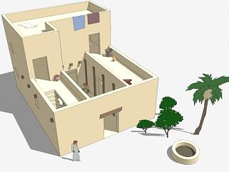 以色列房屋<em>古建筑</em>SU模型下载_sketchup草图大师SKP模型