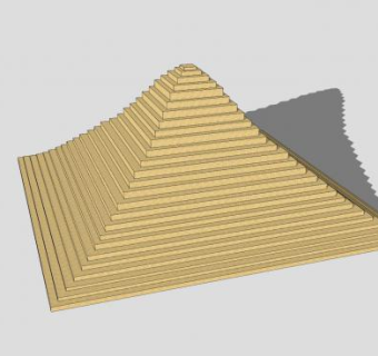 古埃及金字塔建筑SU模型下载_sketchup草图大师SKP模型