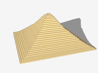 古埃及<em>金字塔</em>建筑SU模型下载_sketchup草图大师SKP模型