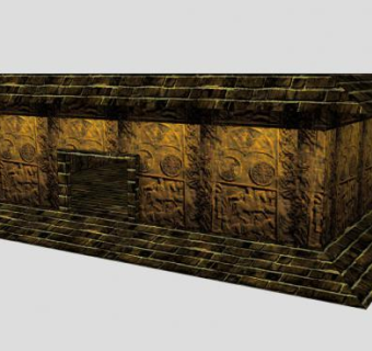 雕刻壁画古墓SU模型下载_sketchup草图大师SKP模型