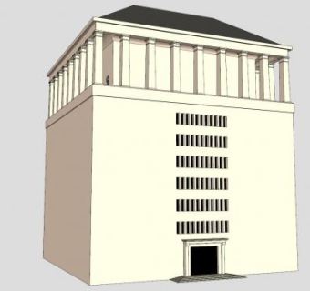 现代灯塔建筑塔楼SU模型下载_sketchup草图大师SKP模型