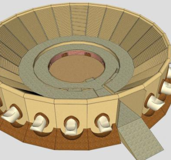 古老斗兽场建筑SU模型下载_sketchup草图大师SKP模型