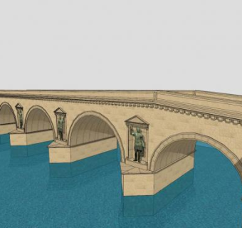 古罗马石拱桥SU模型下载_sketchup草图大师SKP模型