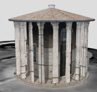 古罗马祭祀神庙建筑SU模型下载_sketchup草图大师SKP模型