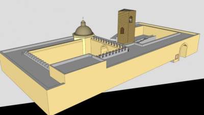 中世纪欧式建筑SU模型下载_sketchup草图大师SKP模型