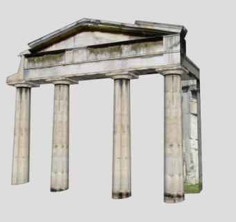 破损的古希腊大门建筑SU模型下载_sketchup草图大师SKP模型