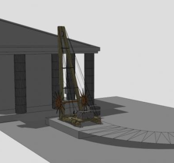 重组仿帕台农神庙建筑SU模型下载_sketchup草图大师SKP模型