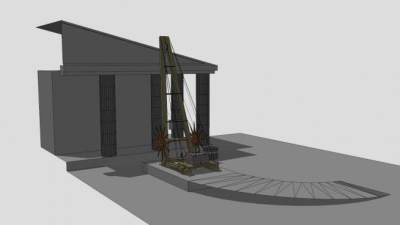 重组仿帕台农神庙建筑SU模型下载_sketchup草图大师SKP模型