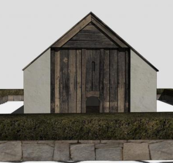 本笃会修道院房屋建筑SU模型下载_sketchup草图大师SKP模型