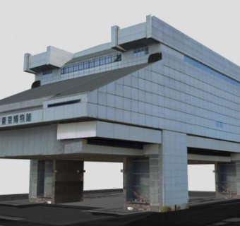 日本江户东京博物馆建筑SU模型下载_sketchup草图大师SKP模型
