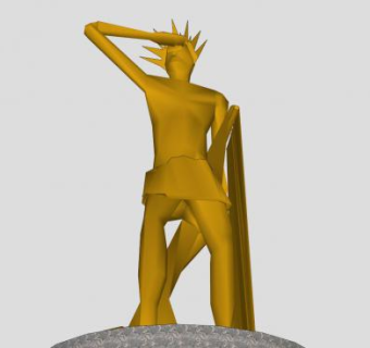 罗德斯巨型雕塑像SU模型下载_sketchup草图大师SKP模型
