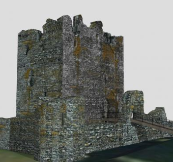 中世纪城堡建筑SU模型下载_sketchup草图大师SKP模型