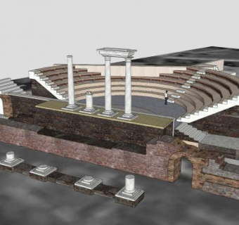 菲利波波利斯音乐厅建筑SU模型下载_sketchup草图大师SKP模型