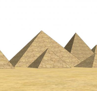 埃及吉萨金字塔建筑SU模型下载_sketchup草图大师SKP模型