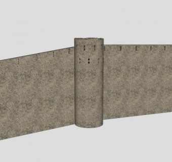 古堡城墙建筑SU模型下载_sketchup草图大师SKP模型