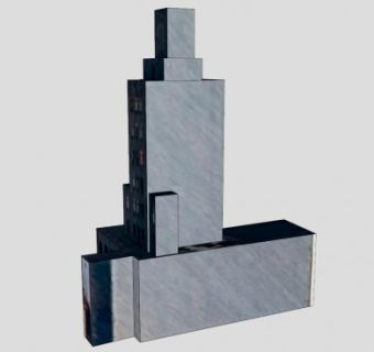 常春藤塔纹理建筑SU模型下载_sketchup草图大师SKP模型