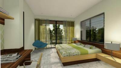 平房家具现代室内卧室SU模型下载_sketchup草图大师SKP模型