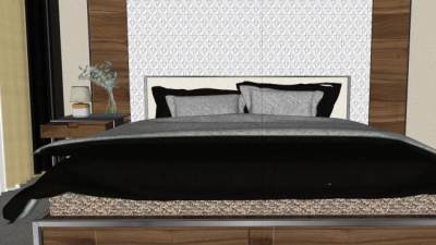 浪漫地中海卧室SU模型下载_sketchup草图大师SKP模型