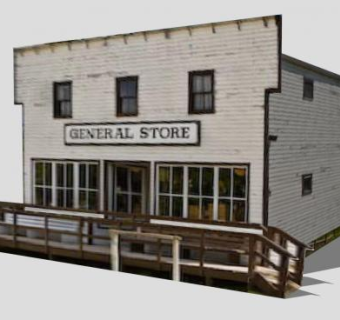 门诺尼特遗产村房屋建筑SU模型下载_sketchup草图大师SKP模型