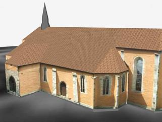 中世纪欧洲平房建筑SU模型下载_sketchup草图大师SKP模型