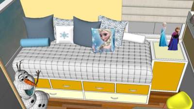 休闲卧室装饰室SU模型下载_sketchup草图大师SKP模型