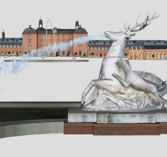 施韦青根宫殿建筑SU模型下载_sketchup草图大师SKP模型