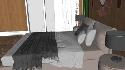 主题风格卧室SU模型下载_sketchup草图大师SKP模型