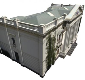 罗马市政厅建筑SU模型下载_sketchup草图大师SKP模型